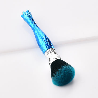 Einzelner Make-up-Pinsel, blau