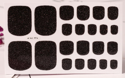 22 Nagelsticker, einfarbig grün, Zwiebelpuder, Fußsticker