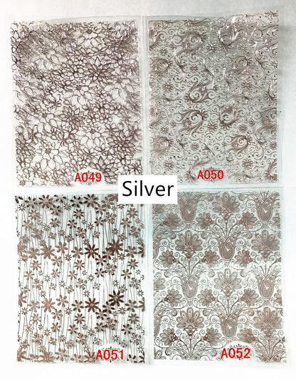 3D-Metalllinien-Nagelaufkleber in Hohlgold, selbstklebend