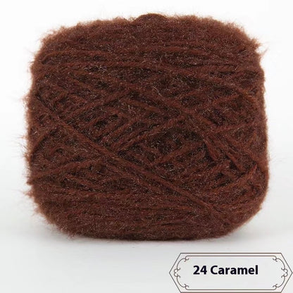 3 Two Groups Of Squirrel-velvet Yarn Hand-knitted Medium Thickness Hat Scarf Coat Waistcoat Cushion Plush Wool 150g