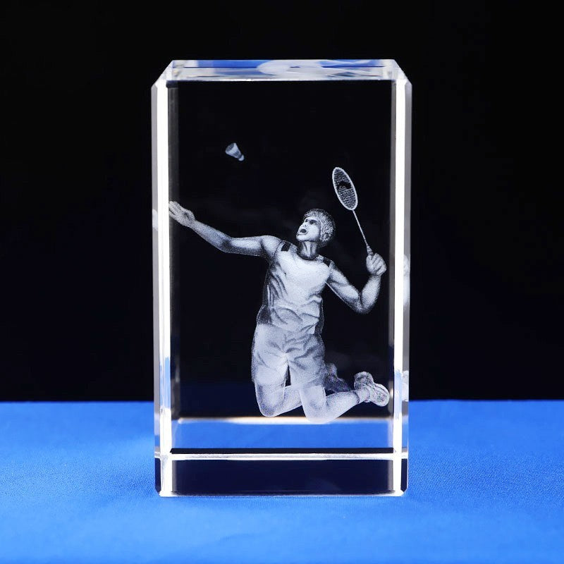 Interior Carving 3D Animal Series Crystal Statue Tourist Souvenir