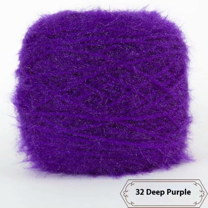 3 Two Groups Of Squirrel-velvet Yarn Hand-knitted Medium Thickness Hat Scarf Coat Waistcoat Cushion Plush Wool 150g