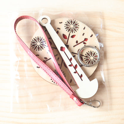 Tragbarer Garnhalter fürs Handgelenk, handgefertigt aus Holz