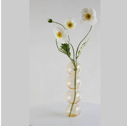 Transparente Glaskürbisvase, kleine Vase, Blumenarrangement, Trockenblumen, Hydrokultur