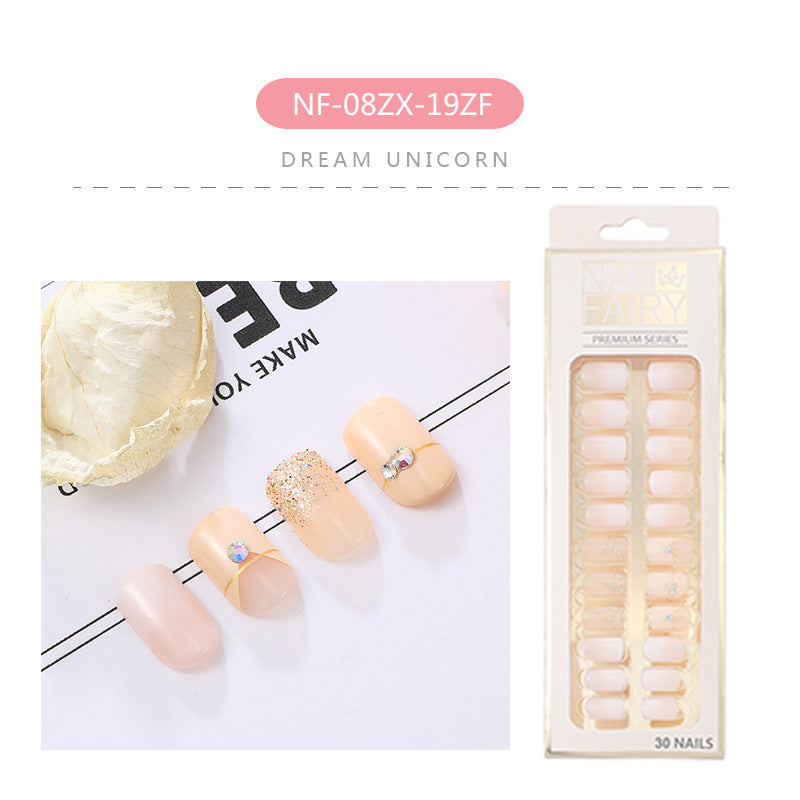 DIY Glitter Boxed Waterproof Fake Nail Patch