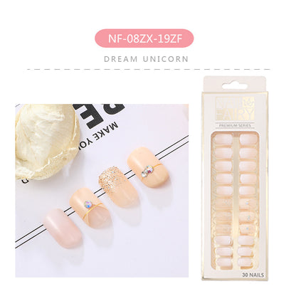 DIY Glitter Boxed Waterproof Fake Nail Patch