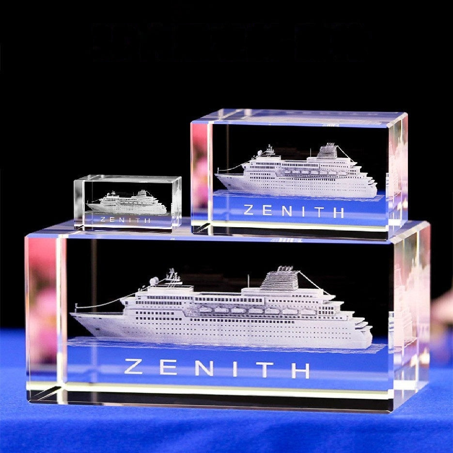 Interior Carving 3D Animal Series Crystal Statue Tourist Souvenir