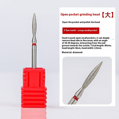 Vormontierter Polierkopf-Satz mit Diamantsand für die Maniküre