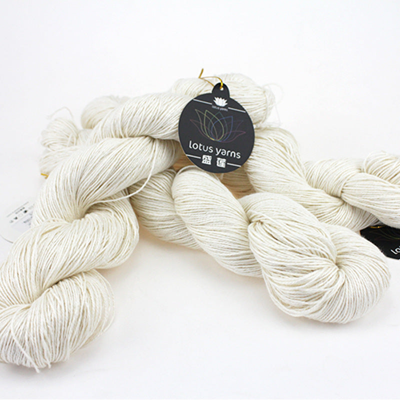 Frühling/Sommer Feine handgestrickte Seide-Baumwoll-Mischung in Primärfarben