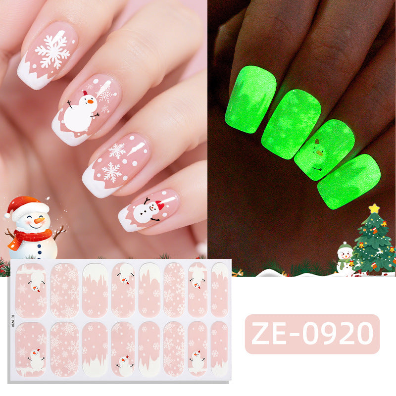 Neue leuchtende Weihnachts-Nagelapplikationen-Nagelsticker