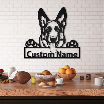 Collie Iron Art Silhouette Wandanhänger