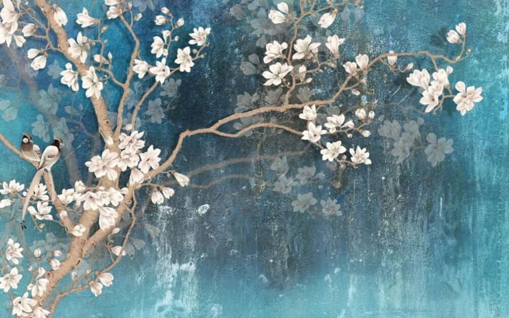 Retro handbemalte TV-Hintergrundtapete