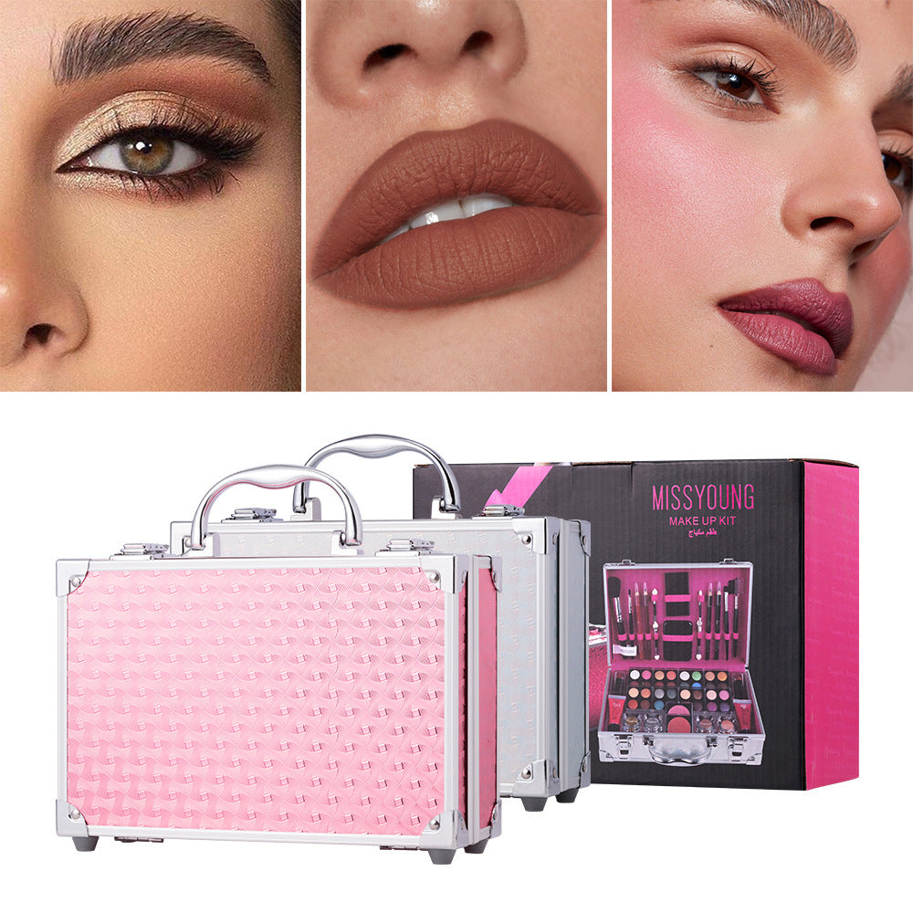 Natürliches, langanhaltendes Lippenstift- und Lidschatten-Multifunktions-Make-up-Set