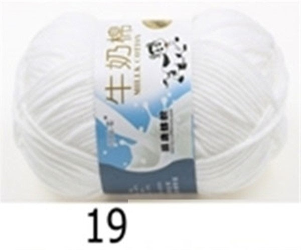 5-Strand Milk Cotton Wool Woven Medium Thickness Doll Slippers Yarn