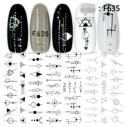 1 Stück Blumen Rosenrot Schwarz Schieber Klebedekoration Nagelkunst Aufkleber Russisches Design 3D Klebeschieber Aufkleber