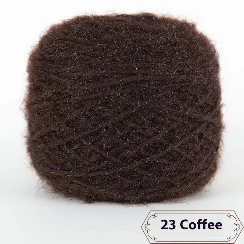 3 Two Groups Of Squirrel-velvet Yarn Hand-knitted Medium Thickness Hat Scarf Coat Waistcoat Cushion Plush Wool 150g