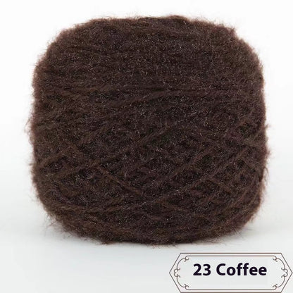 3 Two Groups Of Squirrel-velvet Yarn Hand-knitted Medium Thickness Hat Scarf Coat Waistcoat Cushion Plush Wool 150g