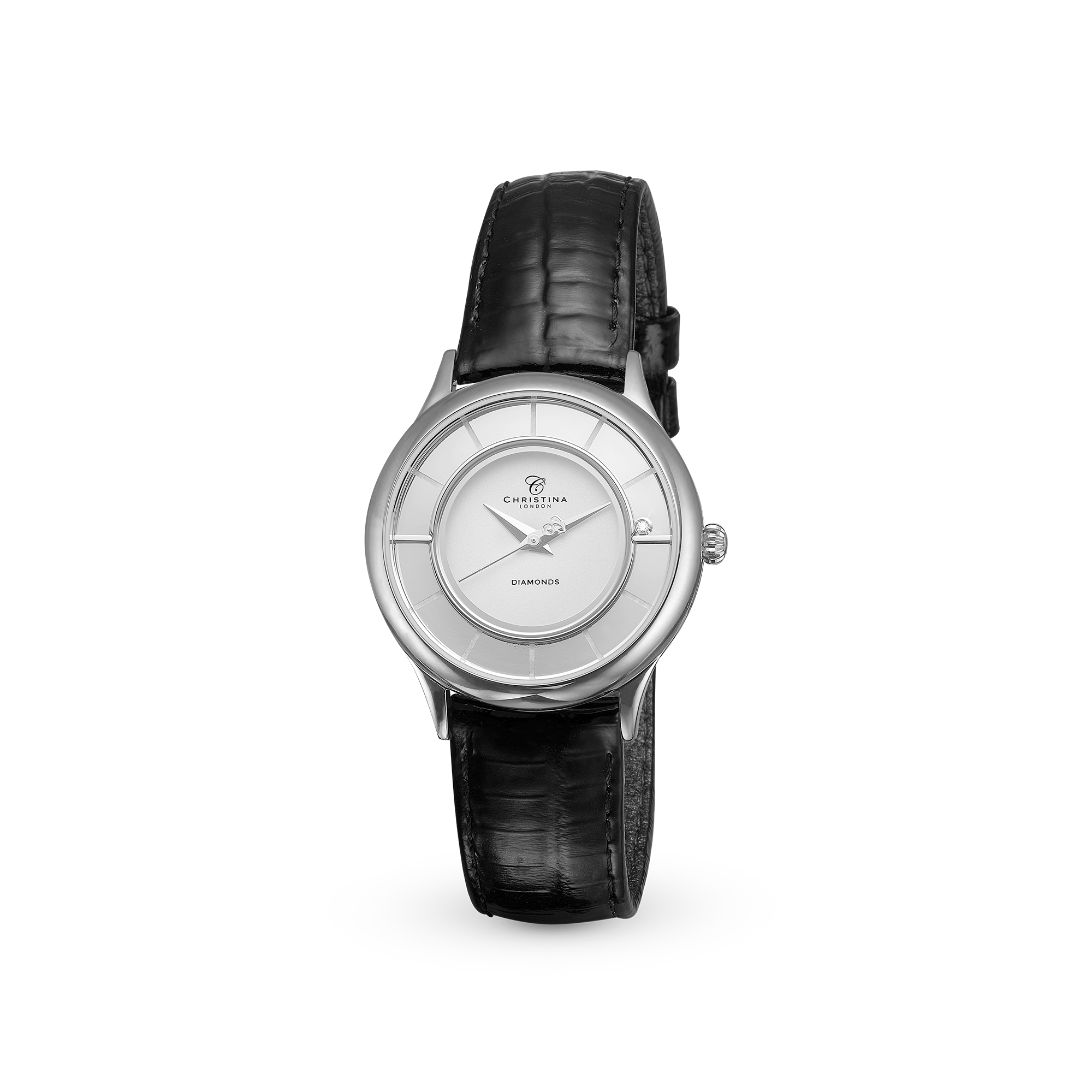 Collect Dame Watch - Polished Steel with 1 Diamant