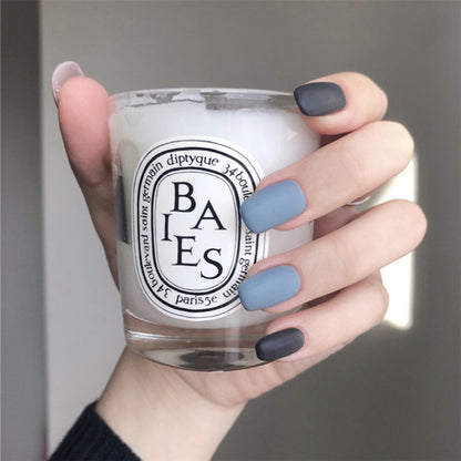 Modische, tragbare künstliche Fingernägel in Blau und Graffiti-Muster