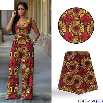 Baumwollstoff mit afrikanisch-indischem geometrischem Muster, gewachst