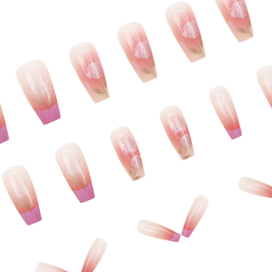 Hochwertiger Nude-Nagellack „Pure Desire Girl Heart Violet Red Wear“, 24 Stück