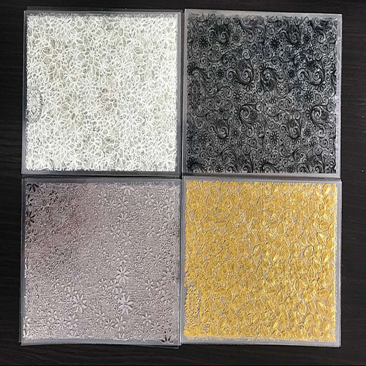 3D-Metalllinien-Nagelaufkleber in Hohlgold, selbstklebend