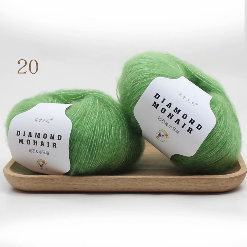 Mohair Wool Hand-knitted South African Fine Woven Scarf Shawl With A Ball Of Yarn Diy