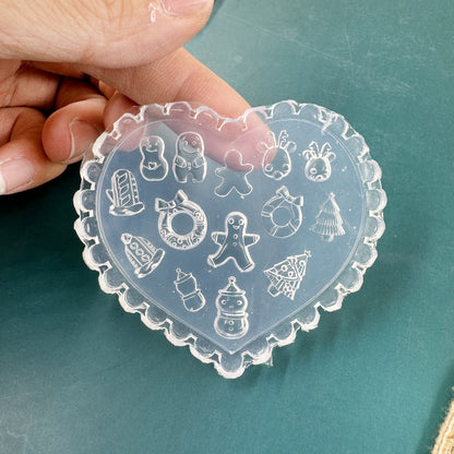 Silikon-Manikürform mit Blumenmotiv (nicht weißlich)