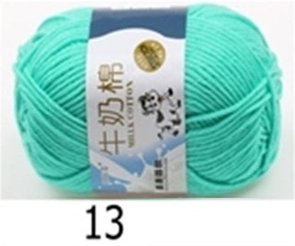 5-Strand Milk Cotton Wool Woven Medium Thickness Doll Slippers Yarn