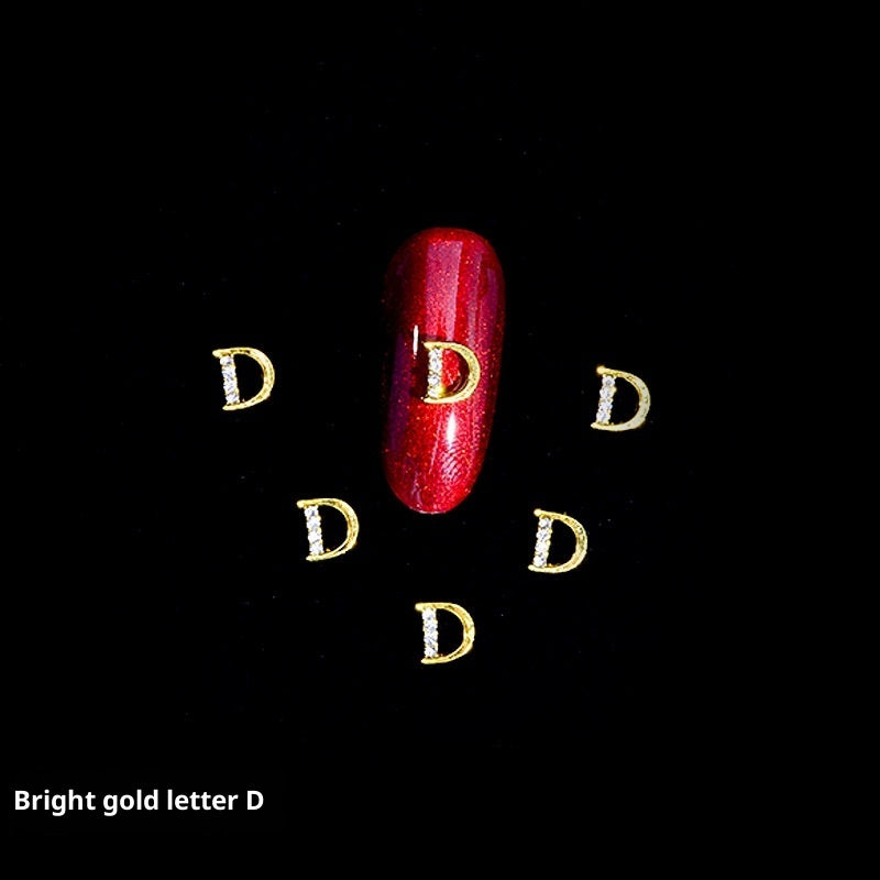 26 Buchstaben Legierung Nagelornament Nagelkristall