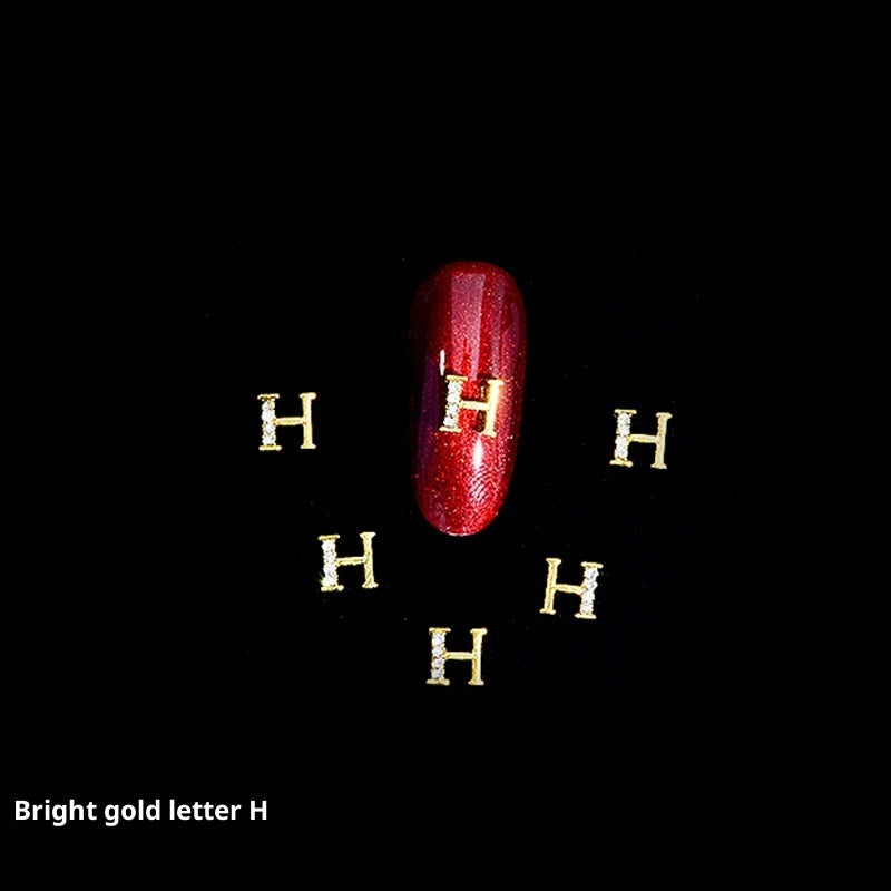 26 Buchstaben Legierung Nagelornament Nagelkristall
