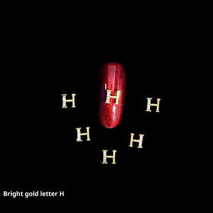 26 Buchstaben Legierung Nagelornament Nagelkristall