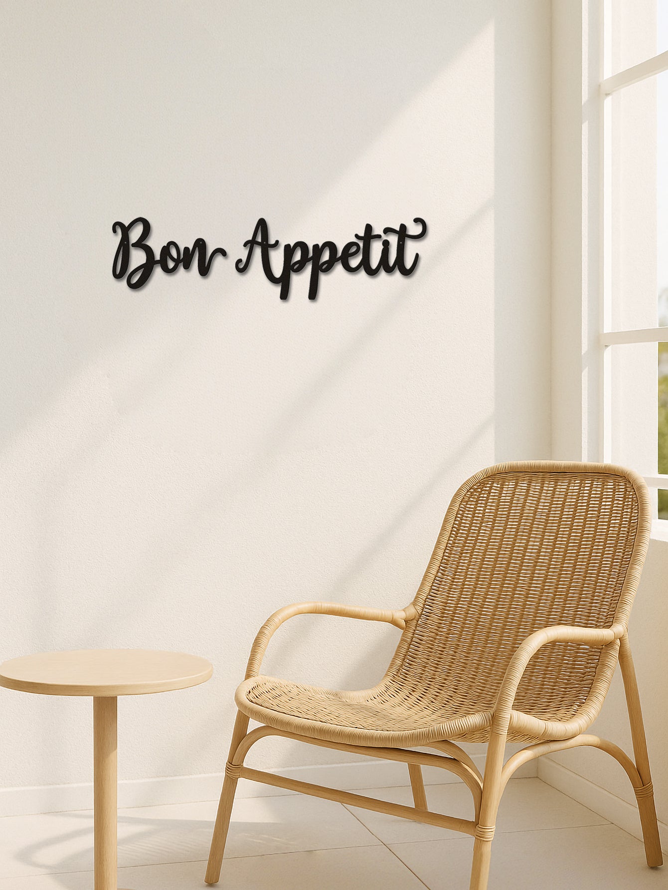 2-teiliges Wandbild für die Landhausküche, „Appetite Wall Bon Appetit“-Metallschild