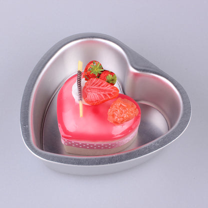 Aluminum Alloy Heart Shaped Live Bottom Cake Mould