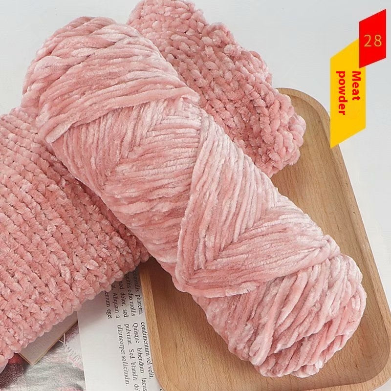 Chenille Gold Velvet Thick Knitting Wool Yarn Ball Scarf Sweater Doll Woven Material Kit