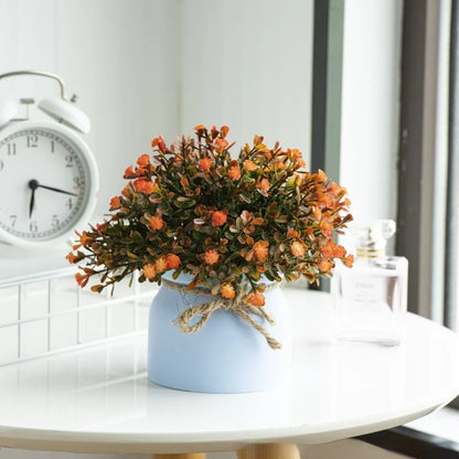 Kleine Bonsai-Ornamente für den Schreibtisch im Wohnzimmer, künstliche Blumen