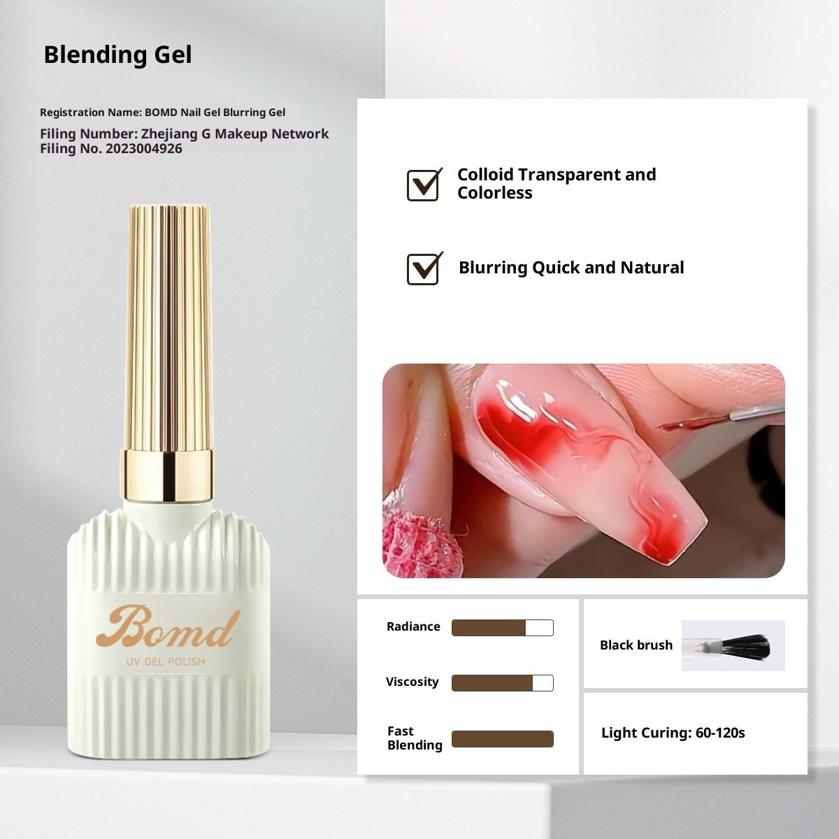 Herstellung eines Nagellackklebers durch Verschmieren von Grundierung und Versiegelungsschicht