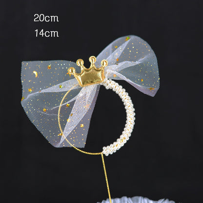 Dekoration für Kuchen, Desserttisch, Tischdekoration, Acryl-Haarkugel, Feder, runder Einsatz