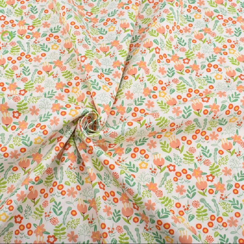 Cotton Twill Printed Cloth DIY Handmade Patchwork Floral Cloth Cotton Bedding Fabric