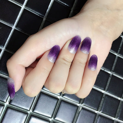 Nagelsticker mit Zwiebelpuder-Farbverlauf für Internetstars