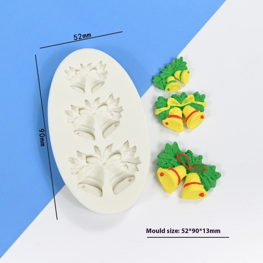 Jingling Bell Leaf Of Chinese Ilex Silicone Mold Fondant Cake Decoration Mold