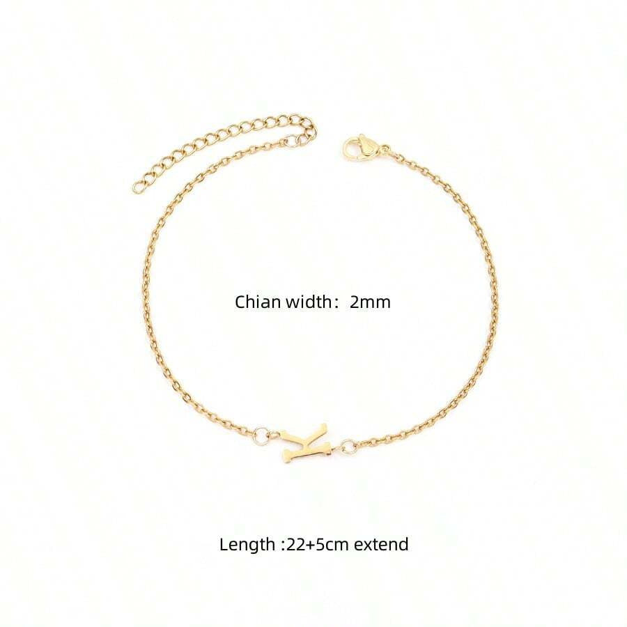 Women's Initial Simple Anklet Gift For Girlfriends And Friends