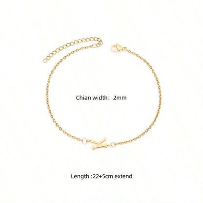 Women's Initial Simple Anklet Gift For Girlfriends And Friends