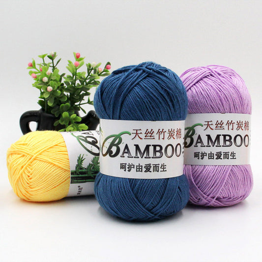 Tencel Bamboo Cotton Wool Ball Bamboo Charcoal Baby And Infant Children Crochet Fine Yarn