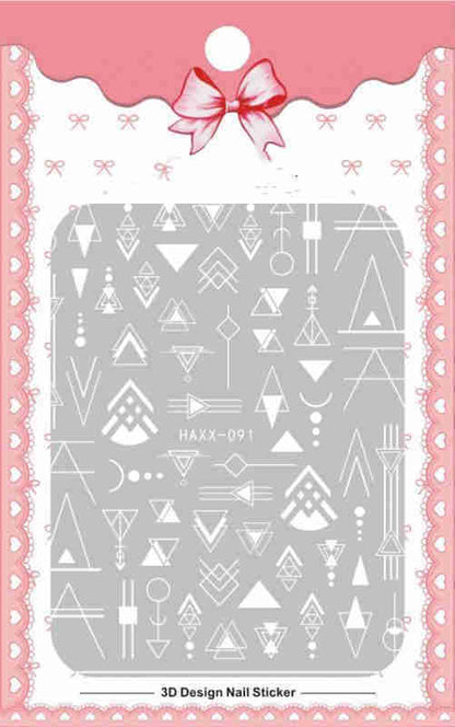 Schwarze Schmetterlings-Nagelaufkleber, weiße Blumen-Klebe-Maniküre