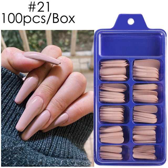 Blue Box Full Paste Wear Long Ballet Nail Plate