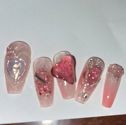 Sommer-Erdbeer-Nagelflicken