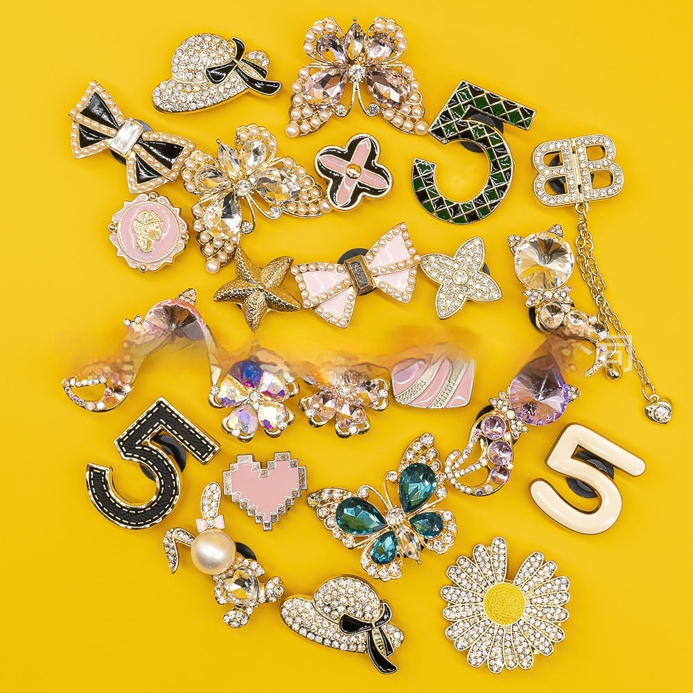 Metal Hole Shoes Accessories Buckle High Sense