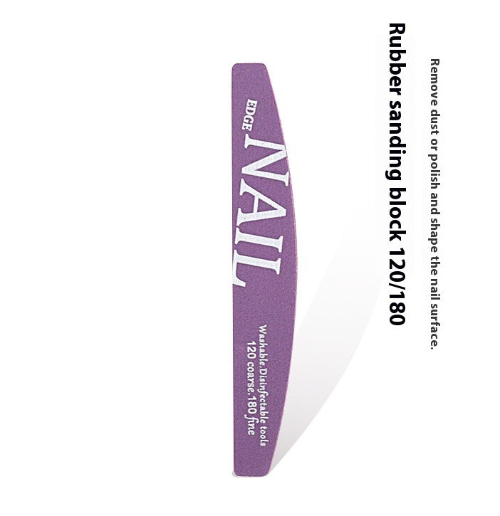 Manicure Nail File Polish Rub Pieces Nail Scissors Sponge Rub Burnishing Stick Nail Beauty Tool Set