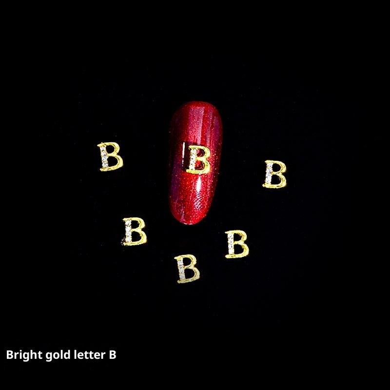 26 Buchstaben Legierung Nagelornament Nagelkristall